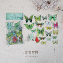 40pcs/pack Butterfly Stickers Diary Sealing Label Sticker Decal Travel Sticker Diy Scrapbooking Diary Planner Albums Decoration