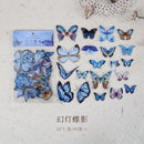 40pcs/pack Butterfly Stickers Diary Sealing Label Sticker Decal Travel Sticker Diy Scrapbooking Diary Planner Albums Decoration