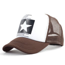 Geebro Fashion Five Star Pattern Baseball Cap Women Outdoor Baseball Hat Breathable Men Women Summer Mesh Caps Snapback Gorras