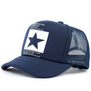 Geebro Fashion Five Star Pattern Baseball Cap Women Outdoor Baseball Hat Breathable Men Women Summer Mesh Caps Snapback Gorras