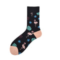 Novelty Skateboard Avocado Flamingo Cartoon Streetwear Kawaii Short Cotton Socks Happy Women Men Winter Warm Funny Cute Socks