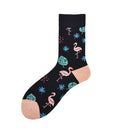 Novelty Skateboard Avocado Flamingo Cartoon Streetwear Kawaii Short Cotton Socks Happy Women Men Winter Warm Funny Cute Socks