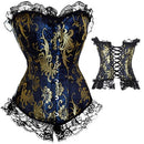 X Sexy Women steampunk clothing gothic Plus Size Corsets Lace Up boned Overbust Bustier Waist Cincher Body shaper corselet S-6XL