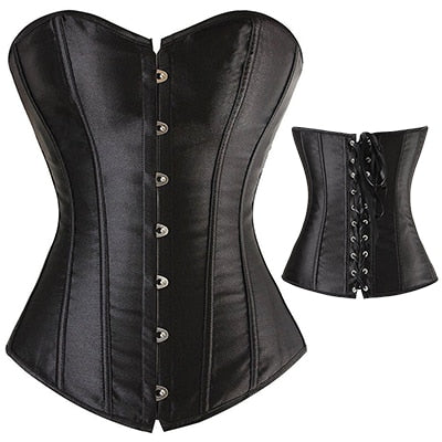 X Sexy Women steampunk clothing gothic Plus Size Corsets Lace Up boned Overbust Bustier Waist Cincher Body shaper corselet S-6XL