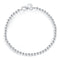 100% 925 Solid Real Sterling Silver Fashion 4mm Beads Chain Bracelet for Women 20cm For Teen Girls Lady Gift Women Fine Jewelry