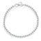 100% 925 Solid Real Sterling Silver Fashion 4mm Beads Chain Bracelet for Women 20cm For Teen Girls Lady Gift Women Fine Jewelry