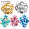 10/14pcs Metallic Balloons Heart Star Gold Confetti Balloon Birthday Party Decoration Kids Adult Air Balls globos Wedding Decor