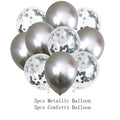 10/14pcs Metallic Balloons Heart Star Gold Confetti Balloon Birthday Party Decoration Kids Adult Air Balls globos Wedding Decor