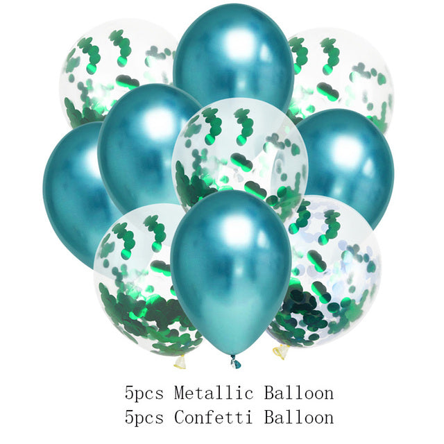 10/14pcs Metallic Balloons Heart Star Gold Confetti Balloon Birthday Party Decoration Kids Adult Air Balls globos Wedding Decor