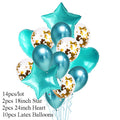 10/14pcs Metallic Balloons Heart Star Gold Confetti Balloon Birthday Party Decoration Kids Adult Air Balls globos Wedding Decor