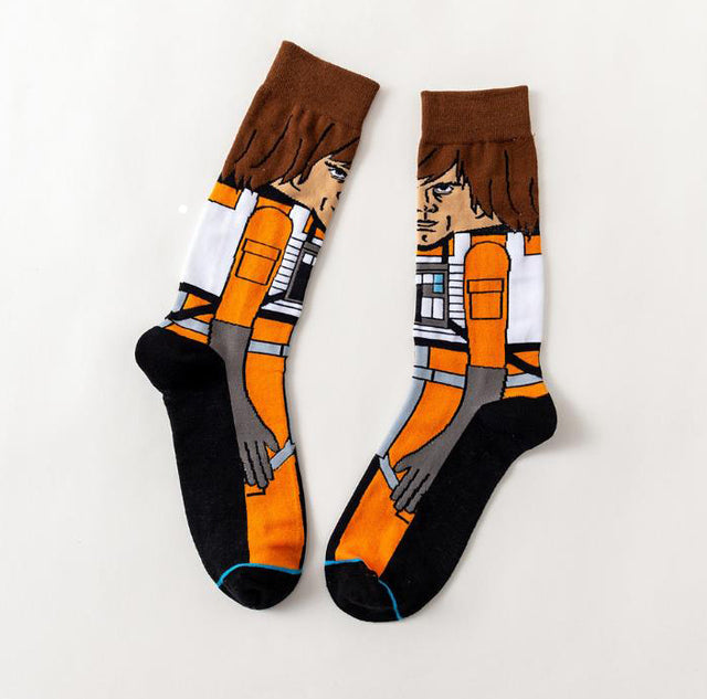 Star Wars Movie socks Master Yoda R2-D2 Cosplay Socks Wookiee Jedi Knight Novelty Men's Women's Socks Spring Autumn Winter