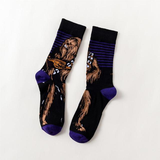 Star Wars Movie socks Master Yoda R2-D2 Cosplay Socks Wookiee Jedi Knight Novelty Men's Women's Socks Spring Autumn Winter