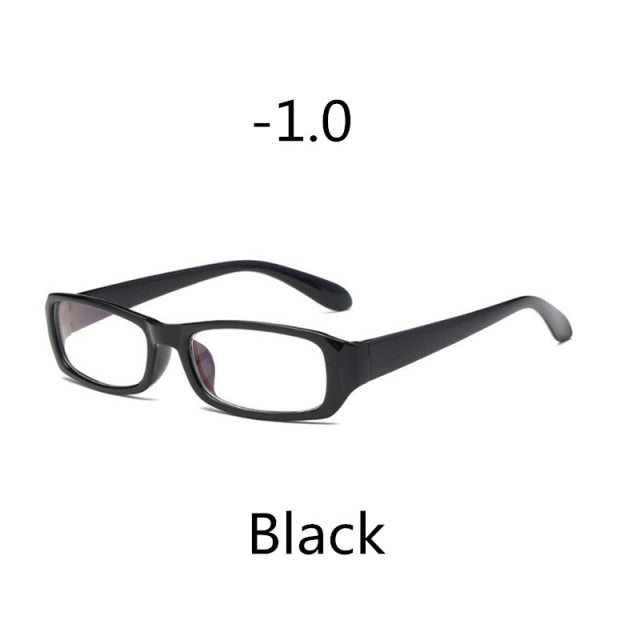 Elbru Anti-blue Light Square Myopia Glasses Women Men Finished Nearsighted Eyeglasses Diopter -1.0to -4.0 Unisex