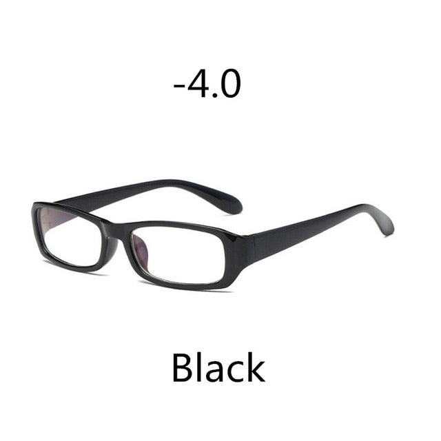 Elbru Anti-blue Light Square Myopia Glasses Women Men Finished Nearsighted Eyeglasses Diopter -1.0to -4.0 Unisex