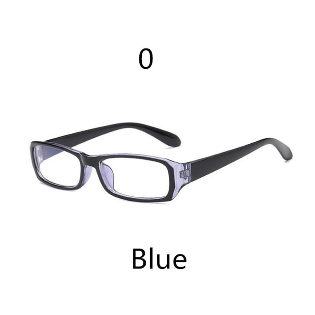 Elbru Anti-blue Light Square Myopia Glasses Women Men Finished Nearsighted Eyeglasses Diopter -1.0to -4.0 Unisex
