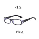 Elbru Anti-blue Light Square Myopia Glasses Women Men Finished Nearsighted Eyeglasses Diopter -1.0to -4.0 Unisex