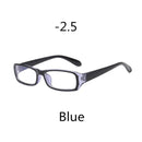 Elbru Anti-blue Light Square Myopia Glasses Women Men Finished Nearsighted Eyeglasses Diopter -1.0to -4.0 Unisex