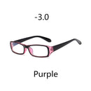 Elbru Anti-blue Light Square Myopia Glasses Women Men Finished Nearsighted Eyeglasses Diopter -1.0to -4.0 Unisex