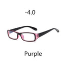 Elbru Anti-blue Light Square Myopia Glasses Women Men Finished Nearsighted Eyeglasses Diopter -1.0to -4.0 Unisex
