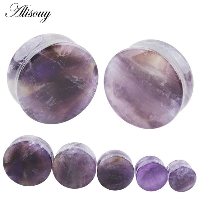 1PC Stone Ear Plugs Gauges Earrings Women Men Ear Plug Flesh Tunnel Piercing Expander Ear Stretcher Body Piercing Jewelry