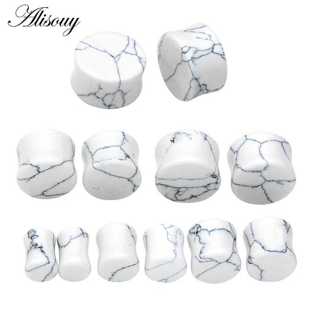 1PC Stone Ear Plugs Gauges Earrings Women Men Ear Plug Flesh Tunnel Piercing Expander Ear Stretcher Body Piercing Jewelry
