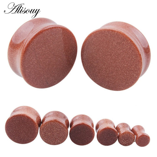 1PC Stone Ear Plugs Gauges Earrings Women Men Ear Plug Flesh Tunnel Piercing Expander Ear Stretcher Body Piercing Jewelry