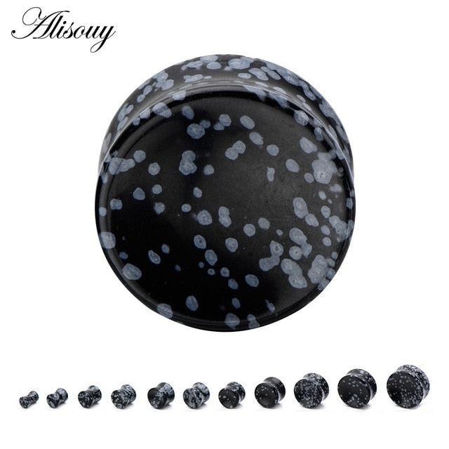 1PC Stone Ear Plugs Gauges Earrings Women Men Ear Plug Flesh Tunnel Piercing Expander Ear Stretcher Body Piercing Jewelry