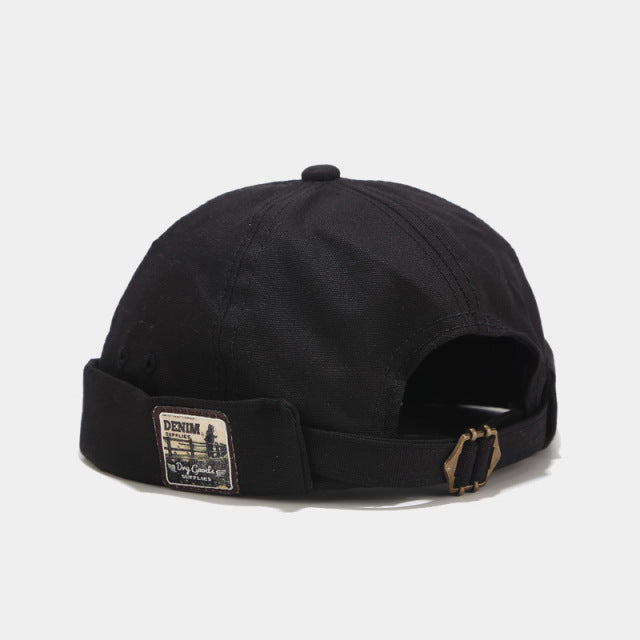 Vintage Docker Cap Brimless Hat Breathable Beanie Hats Cotton Retro Adjustable Literary Landlord Sailor Cap Women Hip Hop Hat