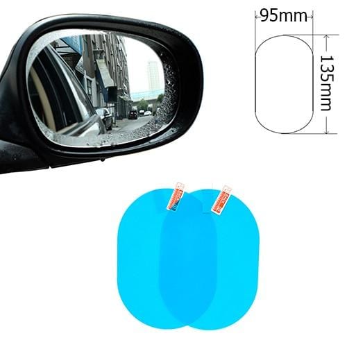 Anti Fog Car Sticker Car Mirror Window Clear Film Car Rearview Mirror Protective Film Waterproof  2 Pcs/Set