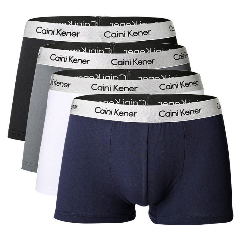 4Pcs Men Boxers Man Short Breathable Flexible Comfortable Shorts Boxers Lovely Solid  Panties