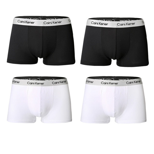 4Pcs Men Boxers Man Short Breathable Flexible Comfortable Shorts Boxers Lovely Solid  Panties