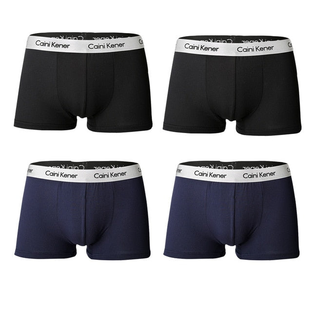 4Pcs Men Boxers Man Short Breathable Flexible Comfortable Shorts Boxers Lovely Solid  Panties