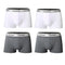 4Pcs Men Boxers Man Short Breathable Flexible Comfortable Shorts Boxers Lovely Solid  Panties