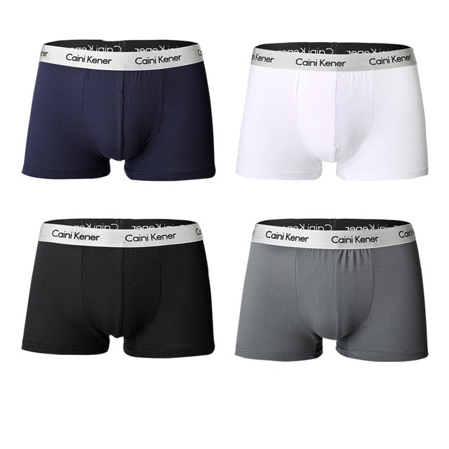 4Pcs Men Boxers Man Short Breathable Flexible Comfortable Shorts Boxers Lovely Solid  Panties