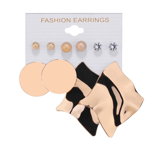 Tassel Acrylic Earrings For Women Bohemian Earrings Set Big Geometric Drop Earring 2020 Pearl Earrings Set DIY Fashion Jewelry