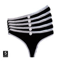 5 Pcs/set Sexy Thong for Women Girls Cotton G-Strings Ladies Panties Lip Print Kawaii Cute Dot Underwear Wholesale Free shipping