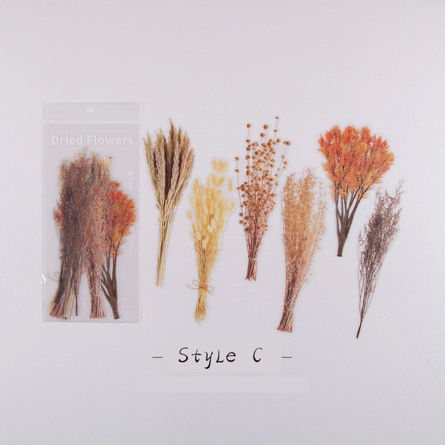 Mr.paper 8 Designs 6Pcs Weekend Flowers Deco Stickers Scrapbooking Styling Bullet Journal Toy Deco Album DIY Stationery Stickers