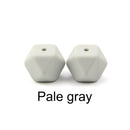 LOFCA10pcs 14mm Mini Hexagon silicone beads Baby Teether BPA Free DIY Necklace Pacifier Chain Baby Teething Care Infant