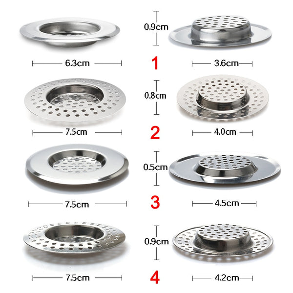 Kitchen Sink Strainer Stainless Steel Drain Hole Filter Trap Long Lasting Protection Against Clogging Bathroom Sink Accessories