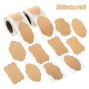 300Pcs Kraft Stickers Paper Labels Blank Christmas Gift for Jar Candle Glass Bottle Office Classification stationery sticker
