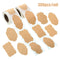 300Pcs Kraft Stickers Paper Labels Blank Christmas Gift for Jar Candle Glass Bottle Office Classification stationery sticker