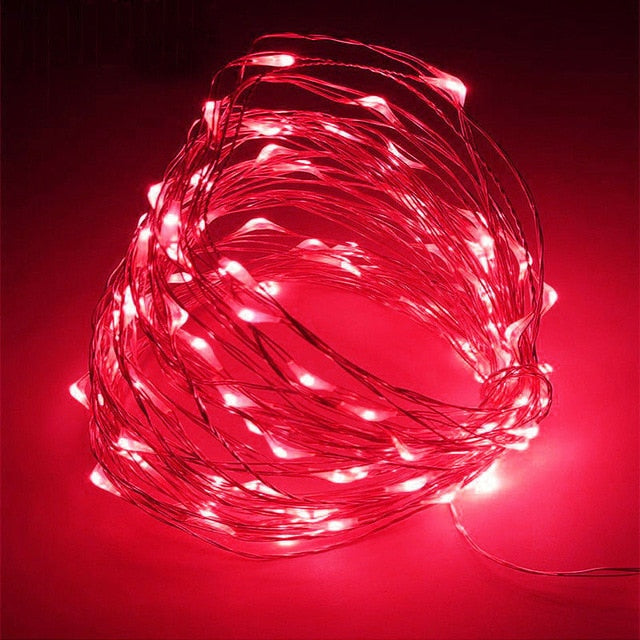 New 2M 3M 5M 10M Copper Wire LED String lights Holiday lighting Fairy Garland For Christmas Tree Wedding Party Decoration