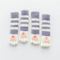 4Pcs Cat Paw Table Foot socks Chair Leg Covers Floor Protectors Non-Slip Knitting Socks For Furniture Cartoon Home Decor