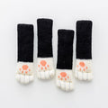 4Pcs Cat Paw Table Foot socks Chair Leg Covers Floor Protectors Non-Slip Knitting Socks For Furniture Cartoon Home Decor