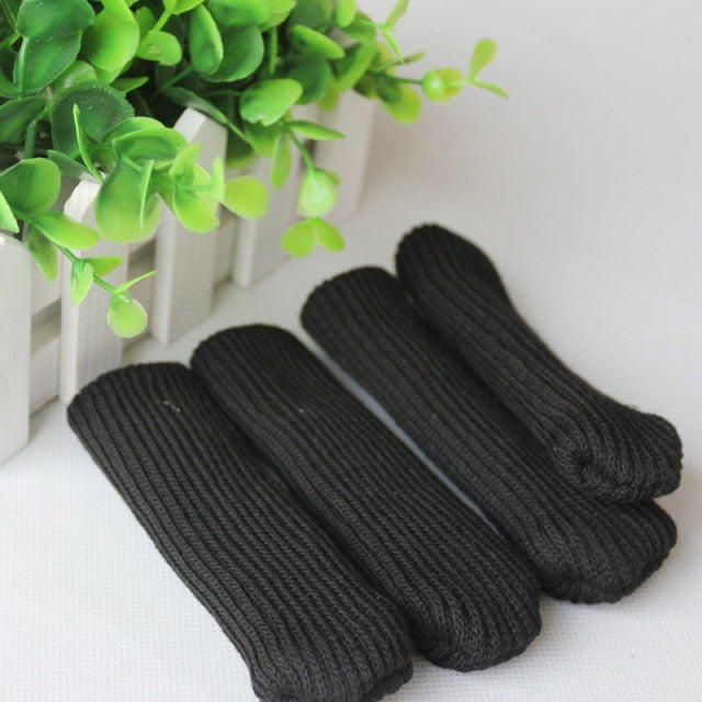 4Pcs Cat Paw Table Foot socks Chair Leg Covers Floor Protectors Non-Slip Knitting Socks For Furniture Cartoon Home Decor