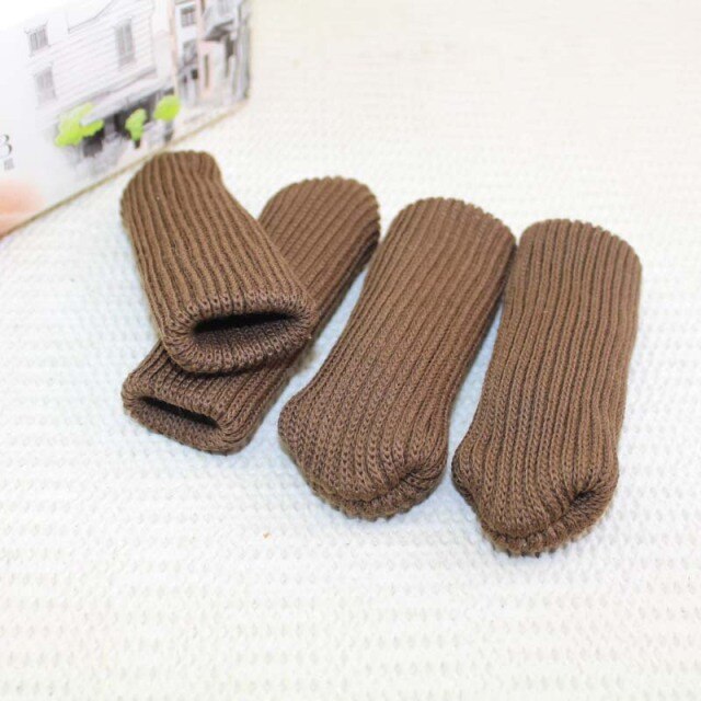 4Pcs Cat Paw Table Foot socks Chair Leg Covers Floor Protectors Non-Slip Knitting Socks For Furniture Cartoon Home Decor