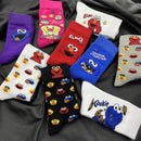Sesame Street Cartoon Cosplay Socks Elmo Cookie Monster Novelty Funny Cute Kawaii Women Sock Winter Comfortable Cotton Socks