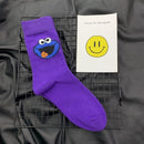 Sesame Street Cartoon Cosplay Socks Elmo Cookie Monster Novelty Funny Cute Kawaii Women Sock Winter Comfortable Cotton Socks