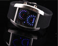 Fashion Men's Watch Unique LED Digital Watch Men Watch Electronic Sport Watches Rubber Band Clock montre homme erkek kol saati
