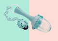 Baby nipple Teethers With Pacifier Chain Gift Fresh Food Nibbler Kids Fruit Feeder Nipples Feeding Safe Baby Teat Pacifier
